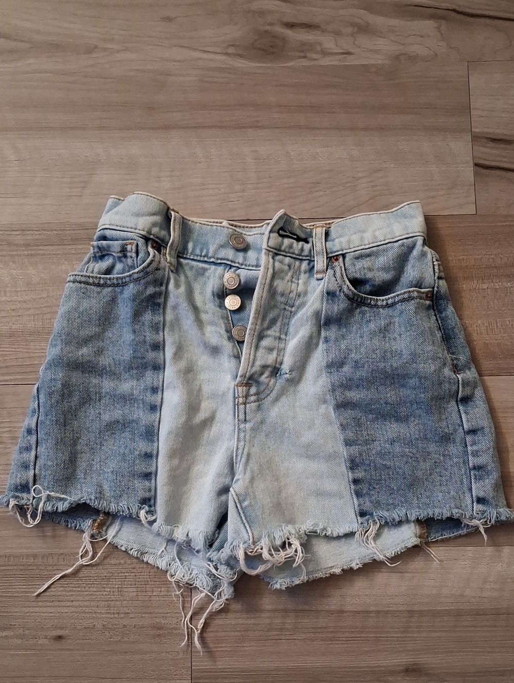 PacSun High Rise Icon Short Two-Tone Denim Shorts (M)